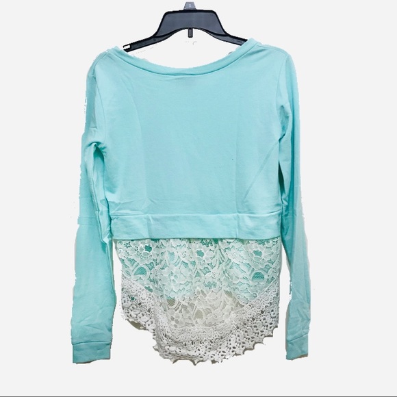 Wet Seal Long Sleeve Lace Back Pullover Sweater - Picture 2 of 4